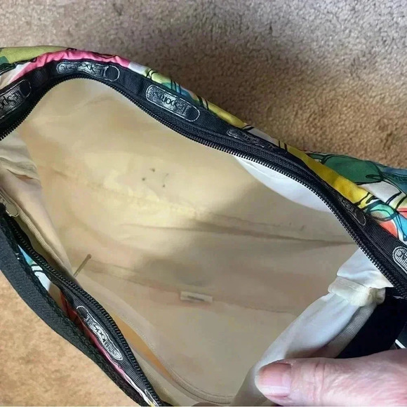 Lesportsac Greta Shades Shoulder Bag Purse, Rainbow Sunglasses, RETIRED - Picture 9 of 11